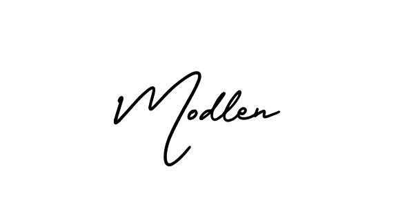 AmerikaSignatureDemo-Regular is a professional signature style that is perfect for those who want to add a touch of class to their signature. It is also a great choice for those who want to make their signature more unique. Get Modlen name to fancy signature for free. Modlen signature style 3 images and pictures png