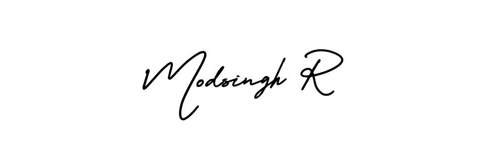 Make a beautiful signature design for name Modsingh R. With this signature (AmerikaSignatureDemo-Regular) style, you can create a handwritten signature for free. Modsingh R signature style 3 images and pictures png