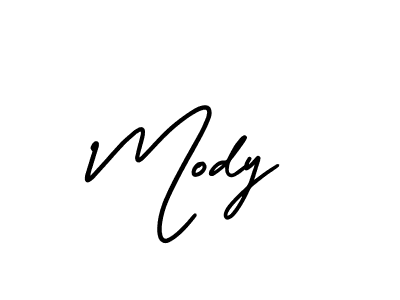 Use a signature maker to create a handwritten signature online. With this signature software, you can design (AmerikaSignatureDemo-Regular) your own signature for name Mody. Mody signature style 3 images and pictures png