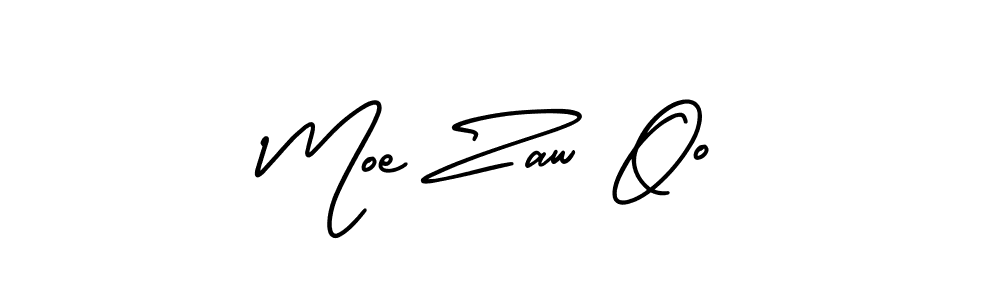 How to make Moe Zaw Oo signature? AmerikaSignatureDemo-Regular is a professional autograph style. Create handwritten signature for Moe Zaw Oo name. Moe Zaw Oo signature style 3 images and pictures png