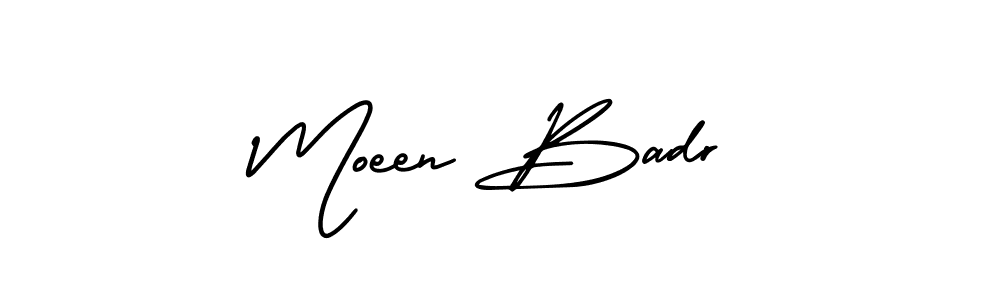 This is the best signature style for the Moeen Badr name. Also you like these signature font (AmerikaSignatureDemo-Regular). Mix name signature. Moeen Badr signature style 3 images and pictures png