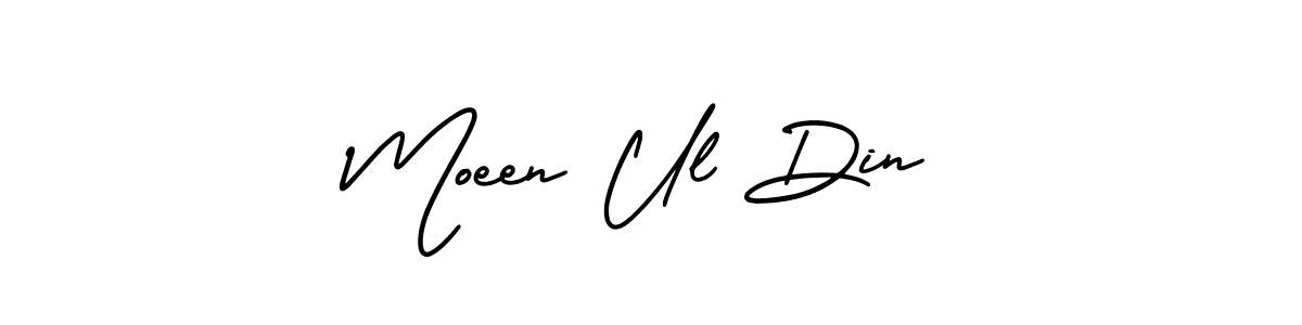 Use a signature maker to create a handwritten signature online. With this signature software, you can design (AmerikaSignatureDemo-Regular) your own signature for name Moeen Ul Din. Moeen Ul Din signature style 3 images and pictures png