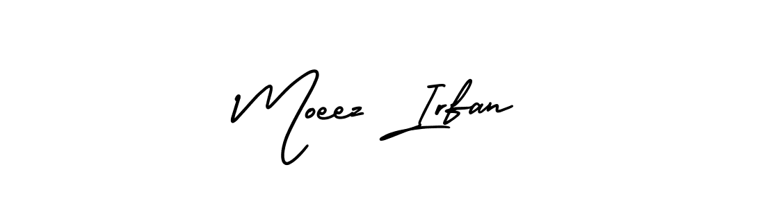 Moeez Irfan stylish signature style. Best Handwritten Sign (AmerikaSignatureDemo-Regular) for my name. Handwritten Signature Collection Ideas for my name Moeez Irfan. Moeez Irfan signature style 3 images and pictures png