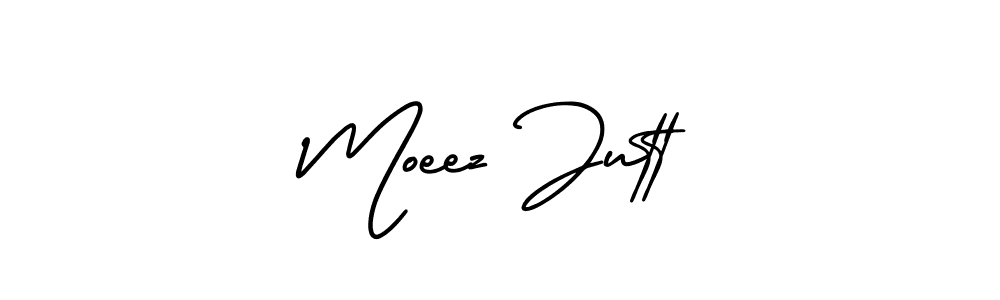 Moeez Jutt stylish signature style. Best Handwritten Sign (AmerikaSignatureDemo-Regular) for my name. Handwritten Signature Collection Ideas for my name Moeez Jutt. Moeez Jutt signature style 3 images and pictures png