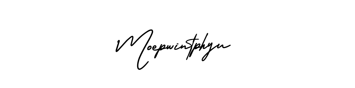 It looks lik you need a new signature style for name Moepwintphyu. Design unique handwritten (AmerikaSignatureDemo-Regular) signature with our free signature maker in just a few clicks. Moepwintphyu signature style 3 images and pictures png