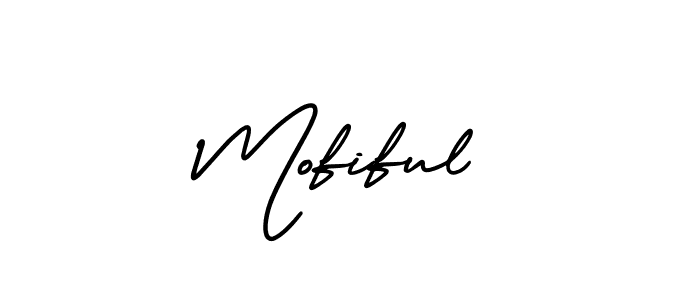 Make a beautiful signature design for name Mofiful. With this signature (AmerikaSignatureDemo-Regular) style, you can create a handwritten signature for free. Mofiful signature style 3 images and pictures png