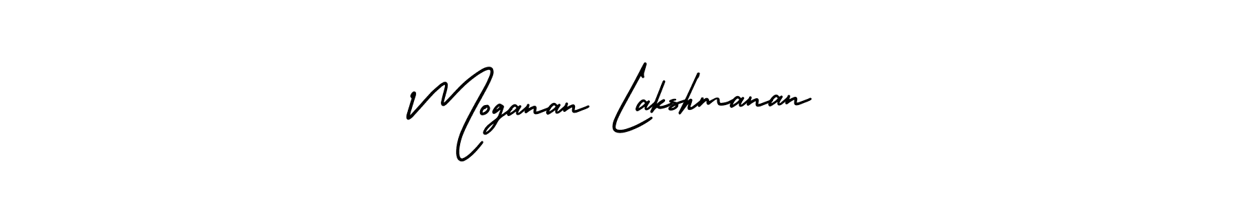 Make a beautiful signature design for name Moganan Lakshmanan. With this signature (AmerikaSignatureDemo-Regular) style, you can create a handwritten signature for free. Moganan Lakshmanan signature style 3 images and pictures png