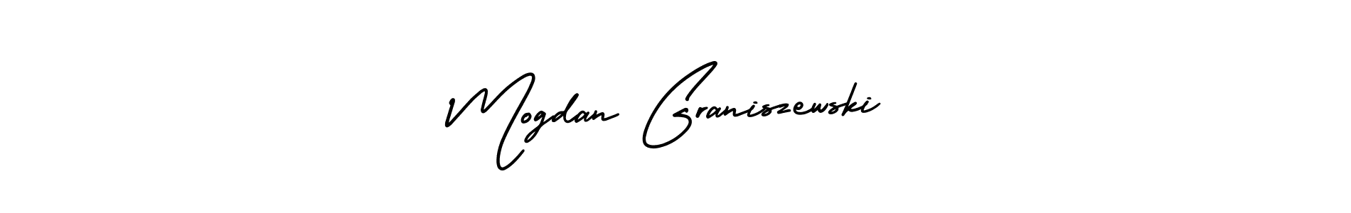 How to Draw Mogdan Graniszewski signature style? AmerikaSignatureDemo-Regular is a latest design signature styles for name Mogdan Graniszewski. Mogdan Graniszewski signature style 3 images and pictures png