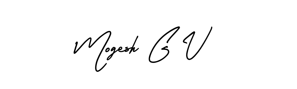 Create a beautiful signature design for name Mogesh G V. With this signature (AmerikaSignatureDemo-Regular) fonts, you can make a handwritten signature for free. Mogesh G V signature style 3 images and pictures png