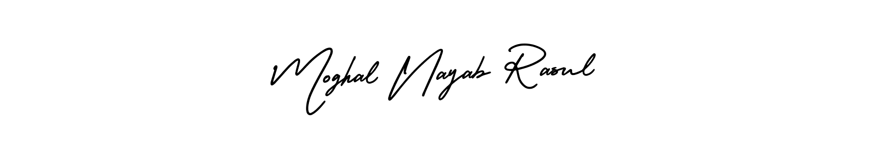 Make a beautiful signature design for name Moghal Nayab Rasul. With this signature (AmerikaSignatureDemo-Regular) style, you can create a handwritten signature for free. Moghal Nayab Rasul signature style 3 images and pictures png