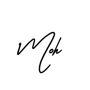 Design your own signature with our free online signature maker. With this signature software, you can create a handwritten (AmerikaSignatureDemo-Regular) signature for name Moh. Moh signature style 3 images and pictures png