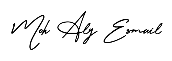 A classic penmanship look for Moh Aly Esmail. The AmerikaSignatureDemo-Regular font brings timeless elegance and confidence to every signed document. Moh Aly Esmail signature style 3 images and pictures png
