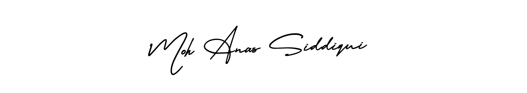 Make a beautiful signature design for name Moh Anas Siddiqui. With this signature (AmerikaSignatureDemo-Regular) style, you can create a handwritten signature for free. Moh Anas Siddiqui signature style 3 images and pictures png