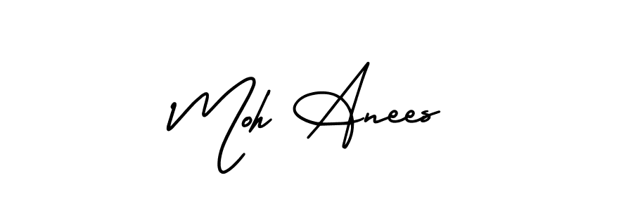 How to make Moh Anees name signature. Use AmerikaSignatureDemo-Regular style for creating short signs online. This is the latest handwritten sign. Moh Anees signature style 3 images and pictures png