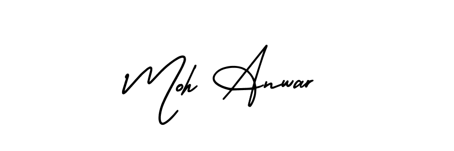 Moh Anwar stylish signature style. Best Handwritten Sign (AmerikaSignatureDemo-Regular) for my name. Handwritten Signature Collection Ideas for my name Moh Anwar. Moh Anwar signature style 3 images and pictures png