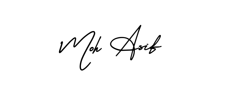 Moh Asif stylish signature style. Best Handwritten Sign (AmerikaSignatureDemo-Regular) for my name. Handwritten Signature Collection Ideas for my name Moh Asif. Moh Asif signature style 3 images and pictures png