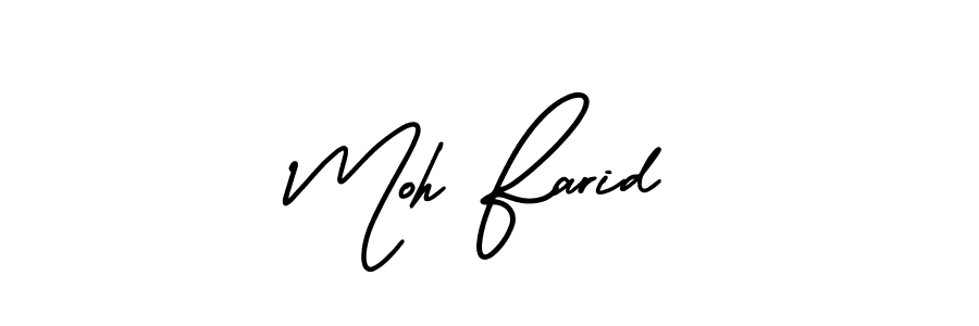 Moh Farid stylish signature style. Best Handwritten Sign (AmerikaSignatureDemo-Regular) for my name. Handwritten Signature Collection Ideas for my name Moh Farid. Moh Farid signature style 3 images and pictures png