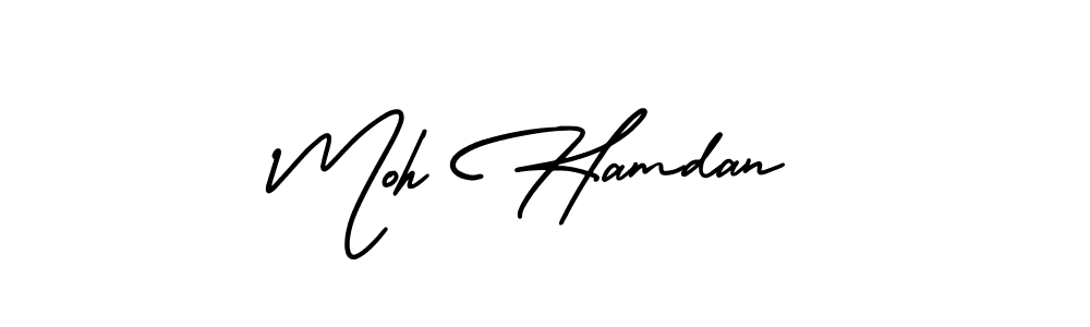 Make a beautiful signature design for name Moh Hamdan. With this signature (AmerikaSignatureDemo-Regular) style, you can create a handwritten signature for free. Moh Hamdan signature style 3 images and pictures png