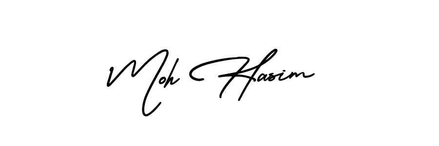 AmerikaSignatureDemo-Regular is a professional signature style that is perfect for those who want to add a touch of class to their signature. It is also a great choice for those who want to make their signature more unique. Get Moh Hasim name to fancy signature for free. Moh Hasim signature style 3 images and pictures png