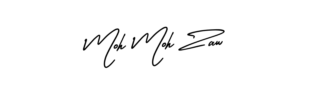 Create a beautiful signature design for name Moh Moh Zaw. With this signature (AmerikaSignatureDemo-Regular) fonts, you can make a handwritten signature for free. Moh Moh Zaw signature style 3 images and pictures png