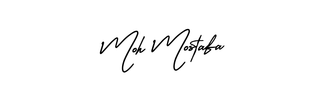 Make a beautiful signature design for name Moh Mostafa. With this signature (AmerikaSignatureDemo-Regular) style, you can create a handwritten signature for free. Moh Mostafa signature style 3 images and pictures png