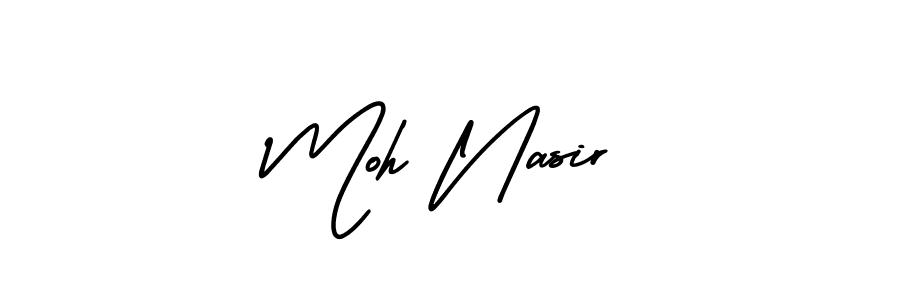 Also You can easily find your signature by using the search form. We will create Moh Nasir name handwritten signature images for you free of cost using AmerikaSignatureDemo-Regular sign style. Moh Nasir signature style 3 images and pictures png