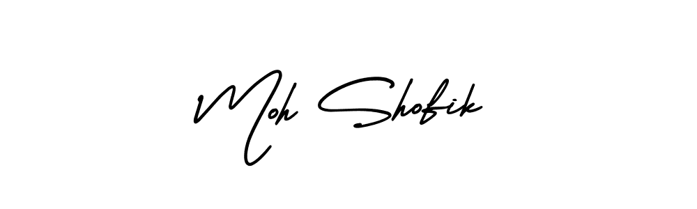 How to Draw Moh Shofik signature style? AmerikaSignatureDemo-Regular is a latest design signature styles for name Moh Shofik. Moh Shofik signature style 3 images and pictures png