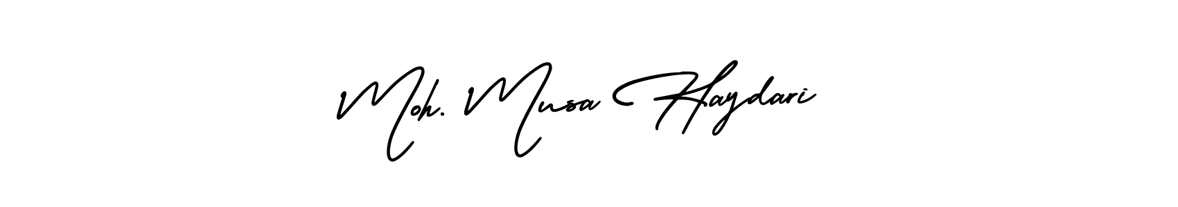 This is the best signature style for the Moh. Musa Haydari name. Also you like these signature font (AmerikaSignatureDemo-Regular). Mix name signature. Moh. Musa Haydari signature style 3 images and pictures png