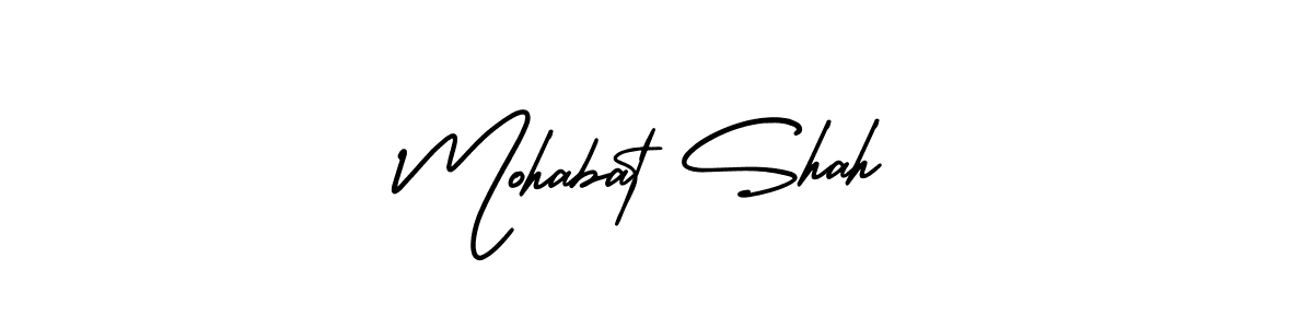 AmerikaSignatureDemo-Regular is a professional signature style that is perfect for those who want to add a touch of class to their signature. It is also a great choice for those who want to make their signature more unique. Get Mohabat Shah name to fancy signature for free. Mohabat Shah signature style 3 images and pictures png