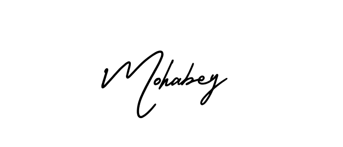 Also we have Mohabey name is the best signature style. Create professional handwritten signature collection using AmerikaSignatureDemo-Regular autograph style. Mohabey signature style 3 images and pictures png