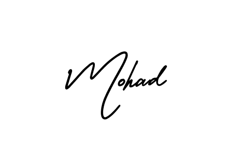 How to make Mohad name signature. Use AmerikaSignatureDemo-Regular style for creating short signs online. This is the latest handwritten sign. Mohad signature style 3 images and pictures png
