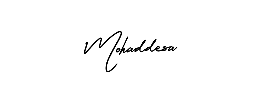 Create a beautiful signature design for name Mohaddesa. With this signature (AmerikaSignatureDemo-Regular) fonts, you can make a handwritten signature for free. Mohaddesa signature style 3 images and pictures png