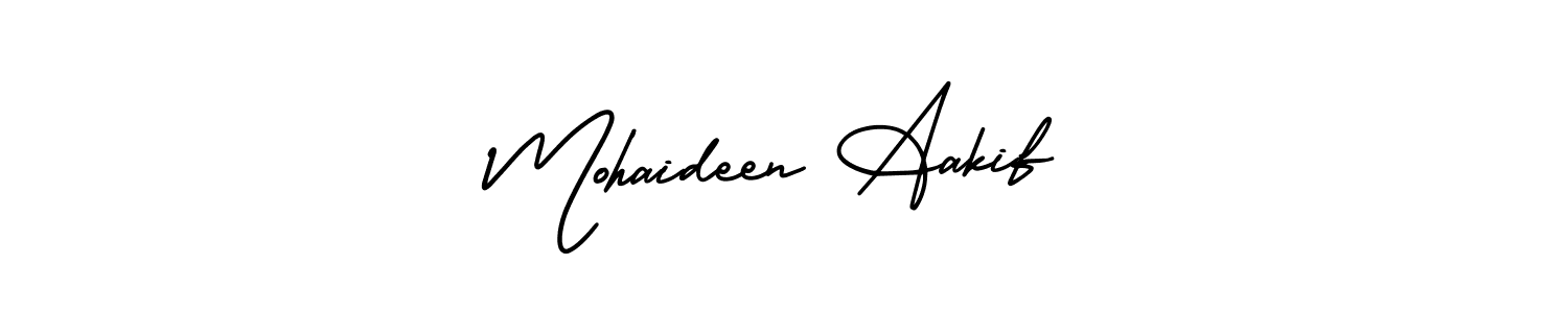 Check out images of Autograph of Mohaideen Aakif name. Actor Mohaideen Aakif Signature Style. AmerikaSignatureDemo-Regular is a professional sign style online. Mohaideen Aakif signature style 3 images and pictures png