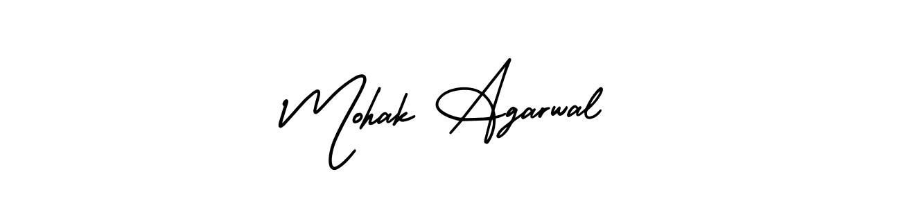 Create a beautiful signature design for name Mohak Agarwal. With this signature (AmerikaSignatureDemo-Regular) fonts, you can make a handwritten signature for free. Mohak Agarwal signature style 3 images and pictures png