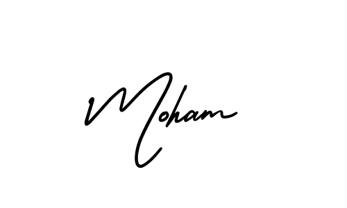 Moham stylish signature style. Best Handwritten Sign (AmerikaSignatureDemo-Regular) for my name. Handwritten Signature Collection Ideas for my name Moham. Moham signature style 3 images and pictures png