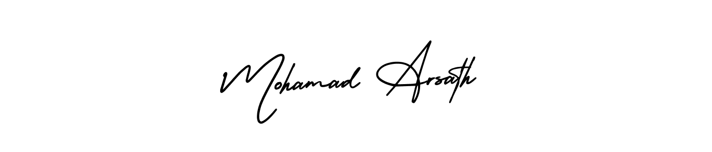 How to make Mohamad Arsath signature? AmerikaSignatureDemo-Regular is a professional autograph style. Create handwritten signature for Mohamad Arsath name. Mohamad Arsath signature style 3 images and pictures png