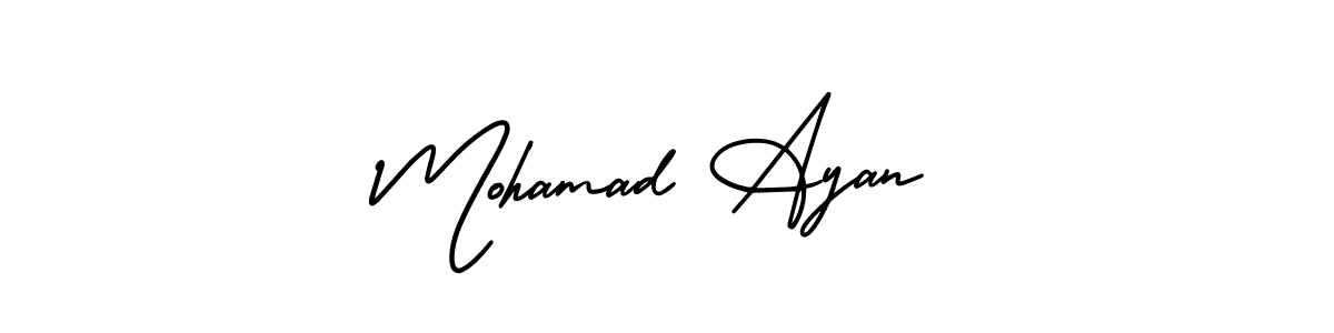 How to make Mohamad Ayan name signature. Use AmerikaSignatureDemo-Regular style for creating short signs online. This is the latest handwritten sign. Mohamad Ayan signature style 3 images and pictures png