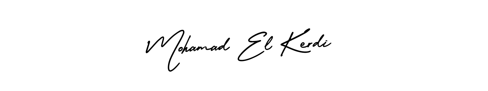 if you are searching for the best signature style for your name Mohamad El Kerdi. so please give up your signature search. here we have designed multiple signature styles  using AmerikaSignatureDemo-Regular. Mohamad El Kerdi signature style 3 images and pictures png