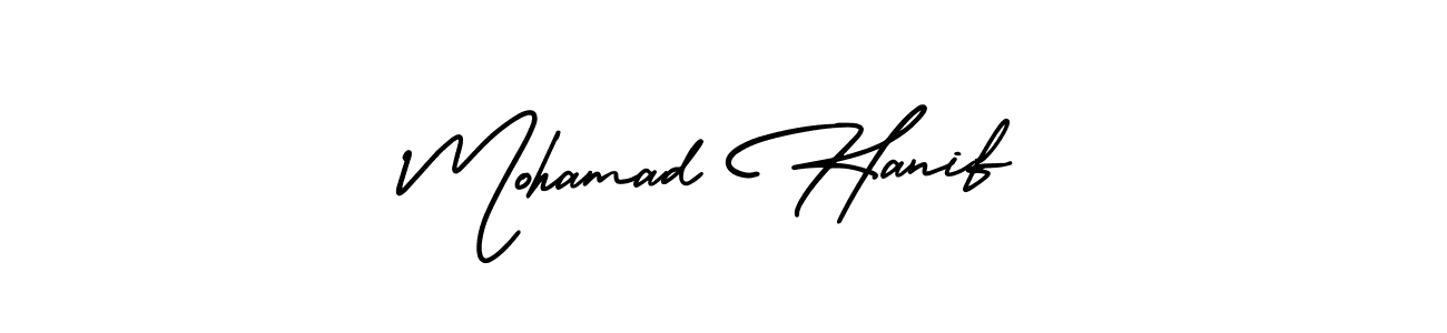 AmerikaSignatureDemo-Regular is a professional signature style that is perfect for those who want to add a touch of class to their signature. It is also a great choice for those who want to make their signature more unique. Get Mohamad Hanif name to fancy signature for free. Mohamad Hanif signature style 3 images and pictures png