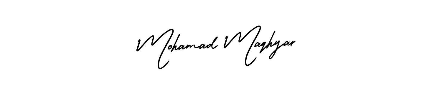 Make a short Mohamad Maqhyar signature style. Manage your documents anywhere anytime using AmerikaSignatureDemo-Regular. Create and add eSignatures, submit forms, share and send files easily. Mohamad Maqhyar signature style 3 images and pictures png