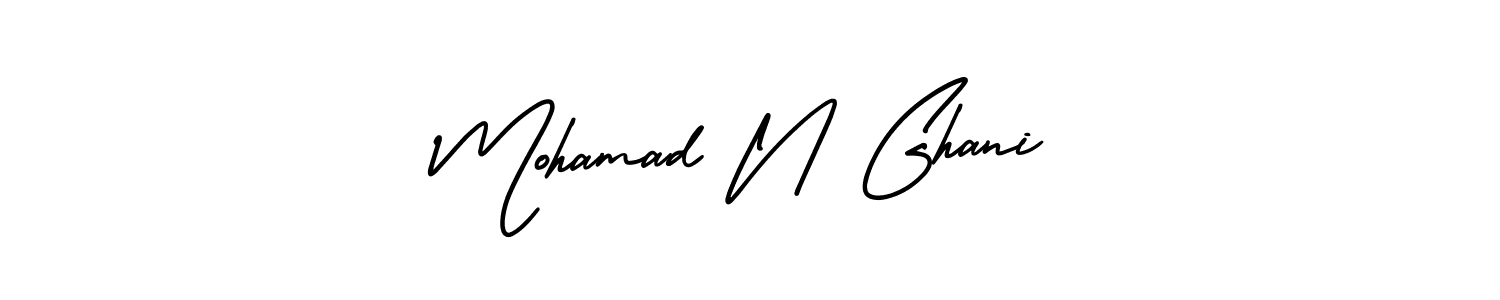 Make a beautiful signature design for name Mohamad N Ghani. With this signature (AmerikaSignatureDemo-Regular) style, you can create a handwritten signature for free. Mohamad N Ghani signature style 3 images and pictures png