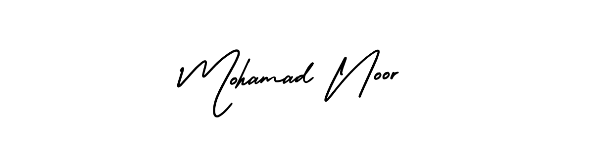 You should practise on your own different ways (AmerikaSignatureDemo-Regular) to write your name (Mohamad Noor) in signature. don't let someone else do it for you. Mohamad Noor signature style 3 images and pictures png