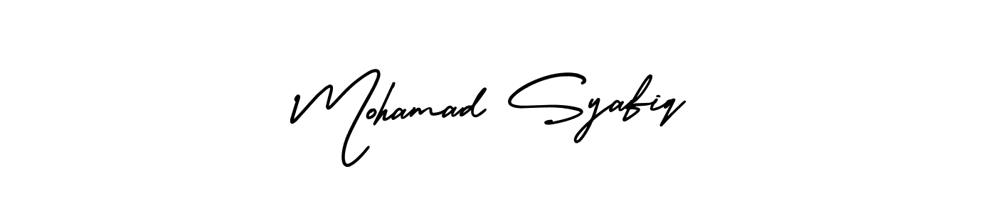 Design your own signature with our free online signature maker. With this signature software, you can create a handwritten (AmerikaSignatureDemo-Regular) signature for name Mohamad Syafiq. Mohamad Syafiq signature style 3 images and pictures png