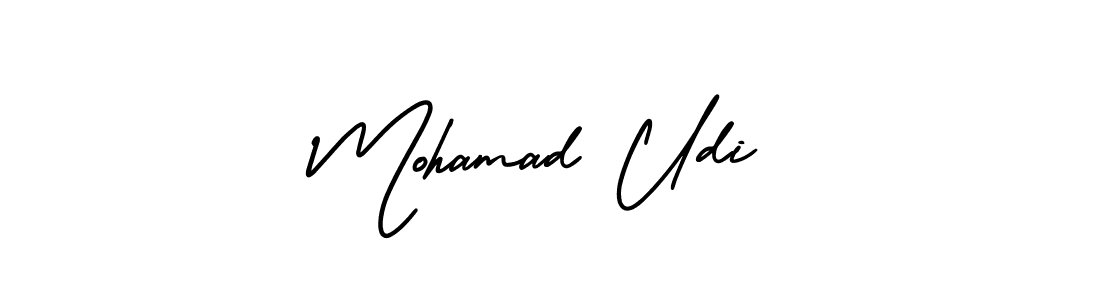 How to Draw Mohamad Udi signature style? AmerikaSignatureDemo-Regular is a latest design signature styles for name Mohamad Udi. Mohamad Udi signature style 3 images and pictures png