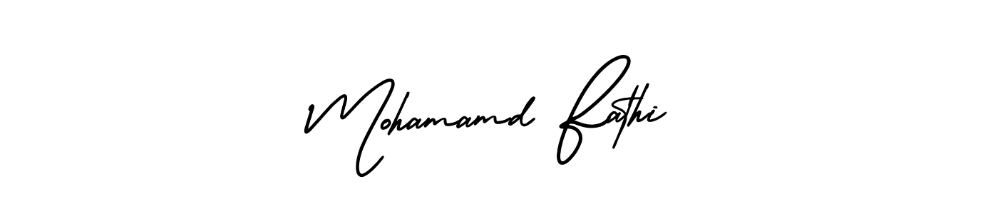 Use a signature maker to create a handwritten signature online. With this signature software, you can design (AmerikaSignatureDemo-Regular) your own signature for name Mohamamd Fathi. Mohamamd Fathi signature style 3 images and pictures png