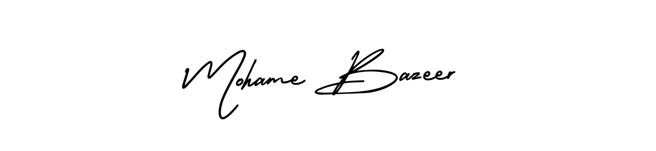 Best and Professional Signature Style for Mohame Bazeer. AmerikaSignatureDemo-Regular Best Signature Style Collection. Mohame Bazeer signature style 3 images and pictures png