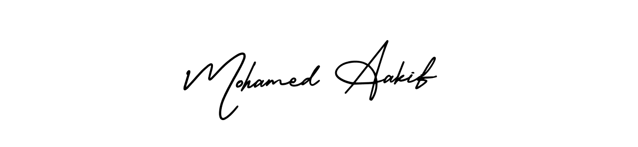 Make a short Mohamed Aakif signature style. Manage your documents anywhere anytime using AmerikaSignatureDemo-Regular. Create and add eSignatures, submit forms, share and send files easily. Mohamed Aakif signature style 3 images and pictures png