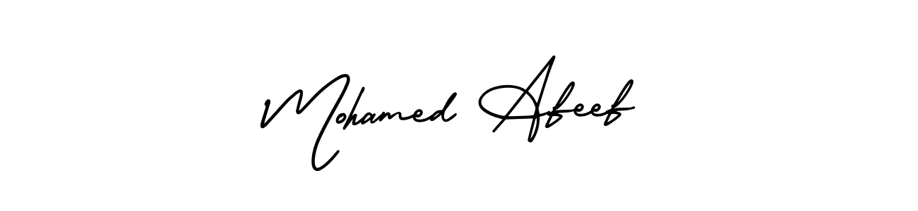 It looks lik you need a new signature style for name Mohamed Afeef. Design unique handwritten (AmerikaSignatureDemo-Regular) signature with our free signature maker in just a few clicks. Mohamed Afeef signature style 3 images and pictures png