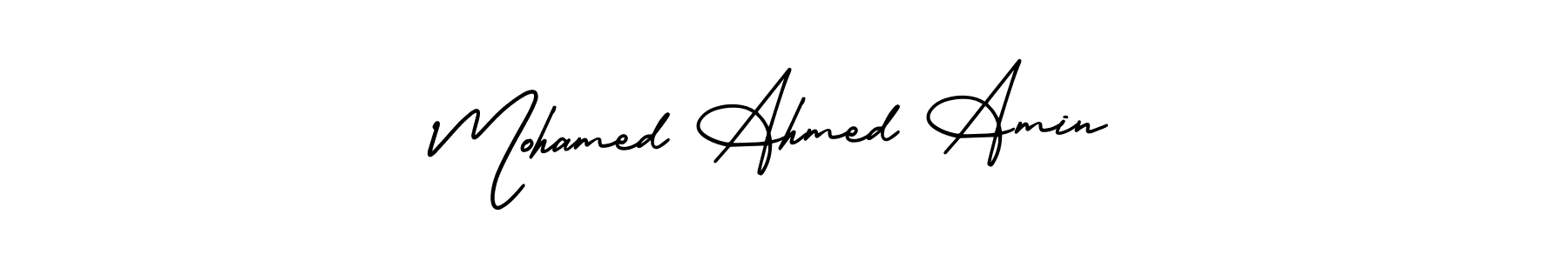 The best way (AmerikaSignatureDemo-Regular) to make a short signature is to pick only two or three words in your name. The name Mohamed Ahmed Amin include a total of six letters. For converting this name. Mohamed Ahmed Amin signature style 3 images and pictures png