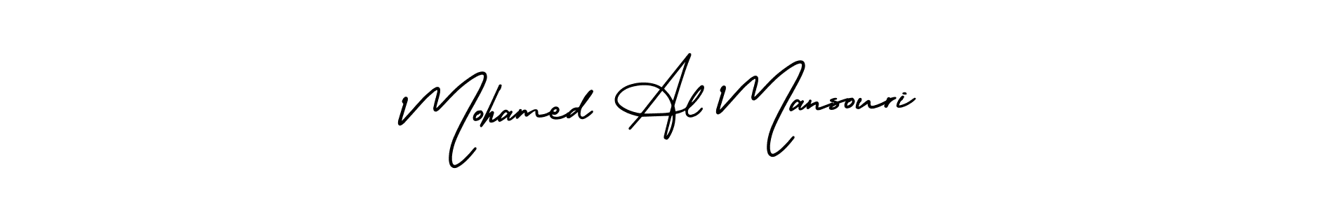 This is the best signature style for the Mohamed Al Mansouri name. Also you like these signature font (AmerikaSignatureDemo-Regular). Mix name signature. Mohamed Al Mansouri signature style 3 images and pictures png